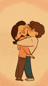 gif bisous fort